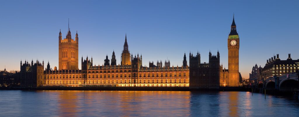 Gran Bretagna, palazzo di Westminster a Londra